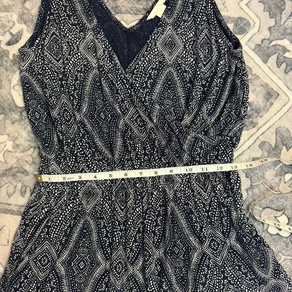 H&M (S) V Neck Romper with Pockets Navy and White - Picture 7 of 9